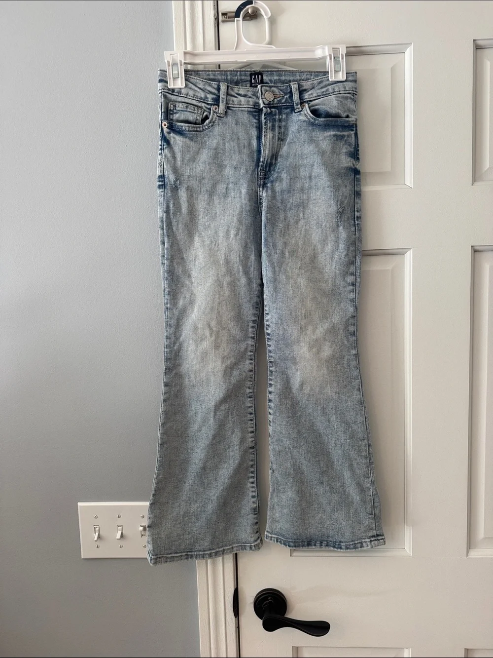 GAP Pale Blue High-Rise Flare Jeans